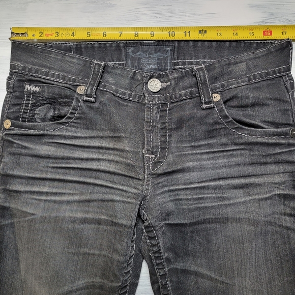 Big Star Sophie TAG 31L Grey / Black Denim Jeans Boot Cut - Picture 4 of 7